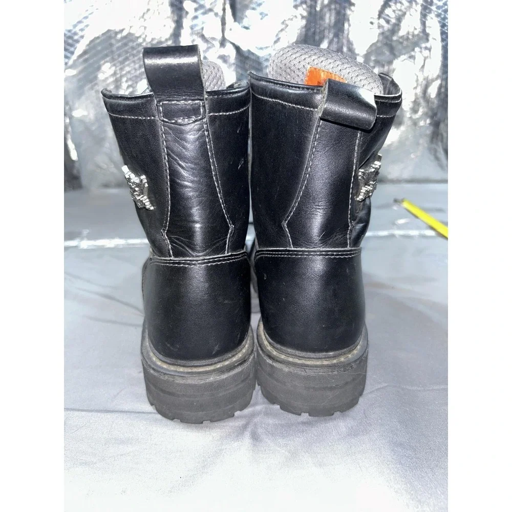 Harley-Davidson Boots Mens Size 11 Black Leather Lace Up Ankle Biker 95145